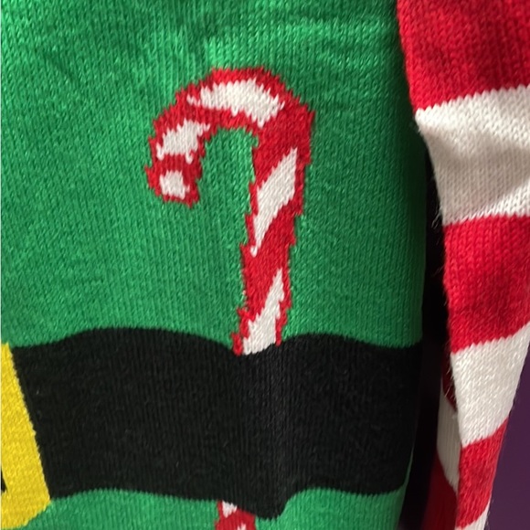 Santas Helper Elf Christmas Sweater Ugly Xmas Sweater Size: M/L NEW!! - Picture 4 of 7